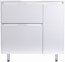 Style Line Тумба под раковину Барселона 90 L белая с б/к Люкс Plus